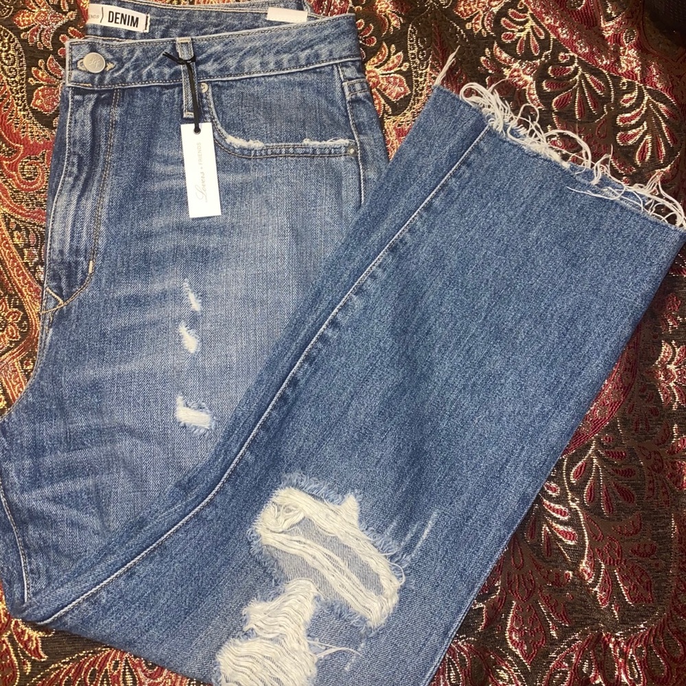 Lovers + Friends Logan High-Rise Tapered Jeans